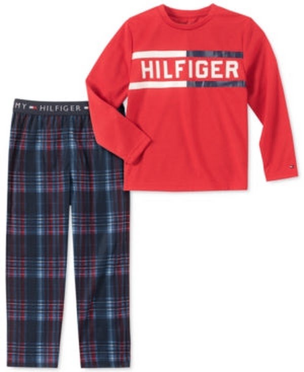 Tommy Hilfiger Boys 2-Pc. Logo Pajama Set