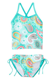 Kanu Surf Girls' Secret Garden Sport UPF 50+Tankini Two Piece Swimsuit, 18 Mo