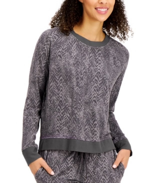 Alfani Ultra-Soft Crew Neck Pajama Top