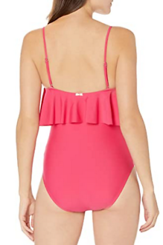 Tommy Hilfiger Magenta Flutter One Piece Swimsuit, Us 16