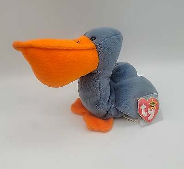 Ty Beanie Baby – Scoop the Pelican 1996 – P.V.C. Pellets With Tag 15 Errors