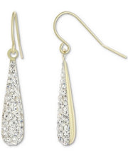 Giani Bernini Crystal Teardrop Drop Earrings in 18k Gold-Plated Sterling Silver,