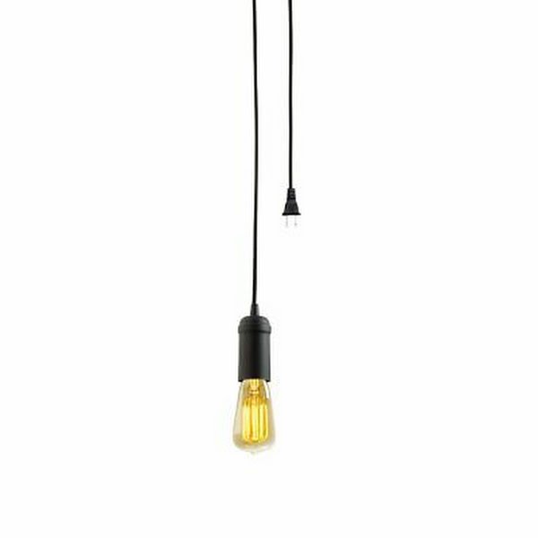 Globe Electric Vintage Edison Plug-in Mini Hanging Socket Pendant Light