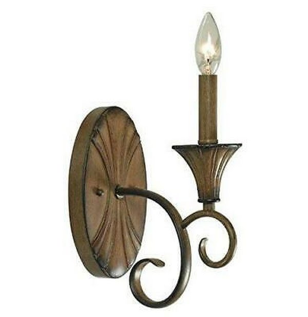 Hampton Bay Chester 1 Light Aruba Teak Wall Sconce