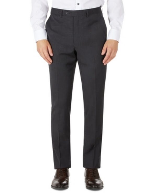 Calvin Klein Mens Mini-Check Skinny-Fit Wool Blend Suit Pants, 32X30