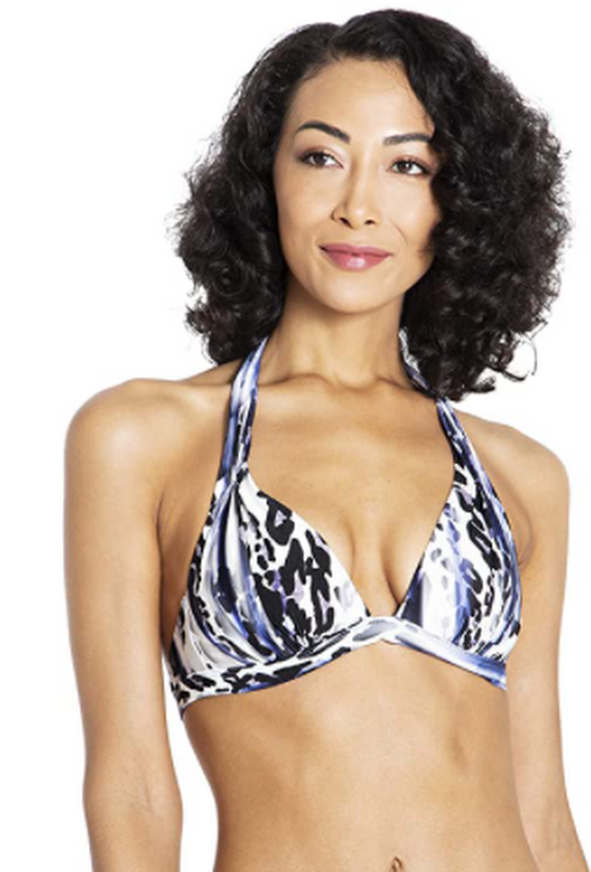 Rachel Roy Pleated Halter Bikini Swim Top