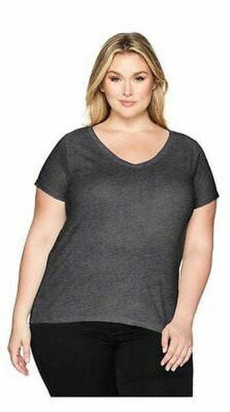 Clementine Apparel Womens Ladies Curvy Plus V-Neck T-Shirt