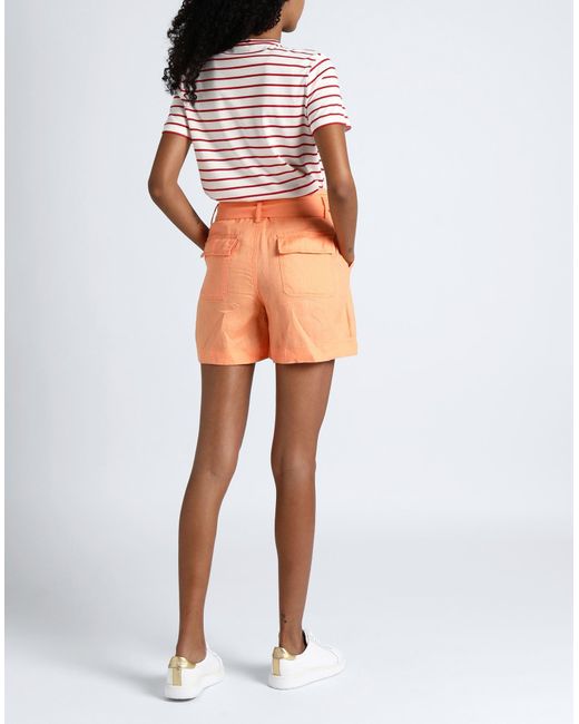 Lauren Ralph Lauren Shorts in Lino Arancio in Orange, Size 10