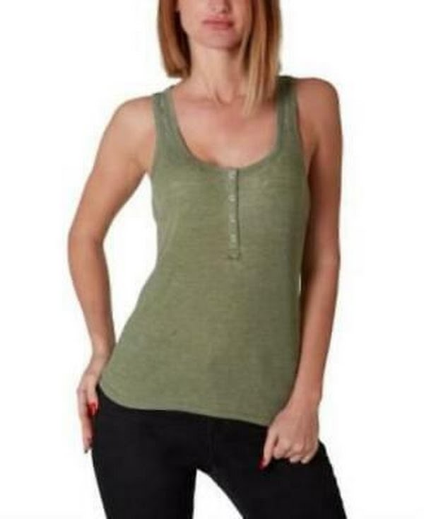 Ultra Flirt Juniors Henley Tank Top