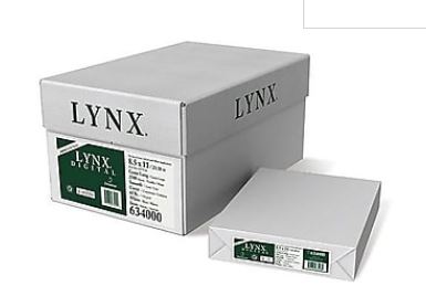Lynx Digital 8.5 x 11 Cover Paper, 65 lbs, 96 Brightness, 2500 Sheets