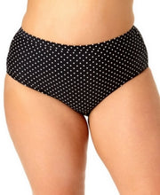 Allure Womens Plus Size Printed High Waist Bikini Bottoms Polka Dot