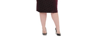 Tommy Hilfiger Women's Ruched Velvet Geometric Long Sleeve Dress ,Size 16W