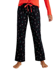 Jenni Printed Cotton Flannel Pajama Pants, Holiday kitty Size XL