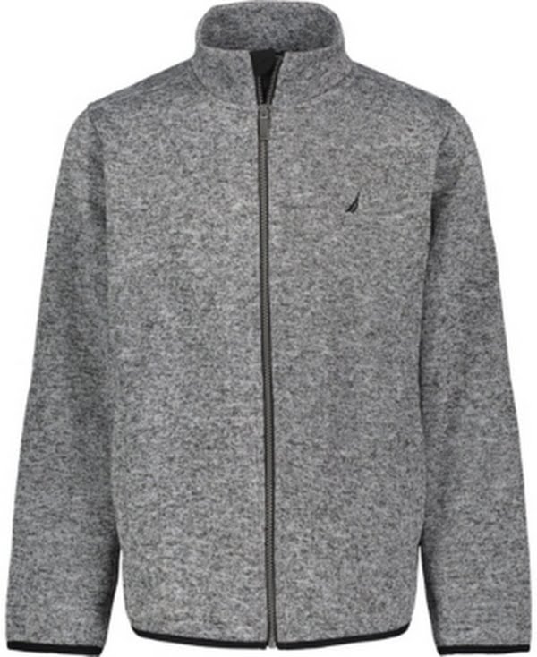 Nautica Big Boys Sweater Fleece Jacket – Heather Gray