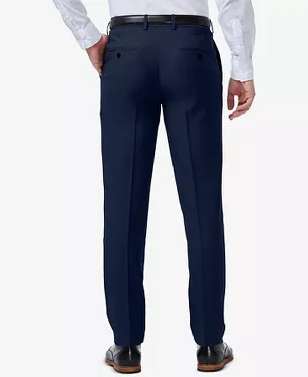 Haggar Mens Premium Comfort Slim-Fit Performance Stretch Flat-Front Dress Pants