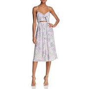 Bardot Ibiza Cutout Floral Midi Dress, Lavender, Womens Small (6)
