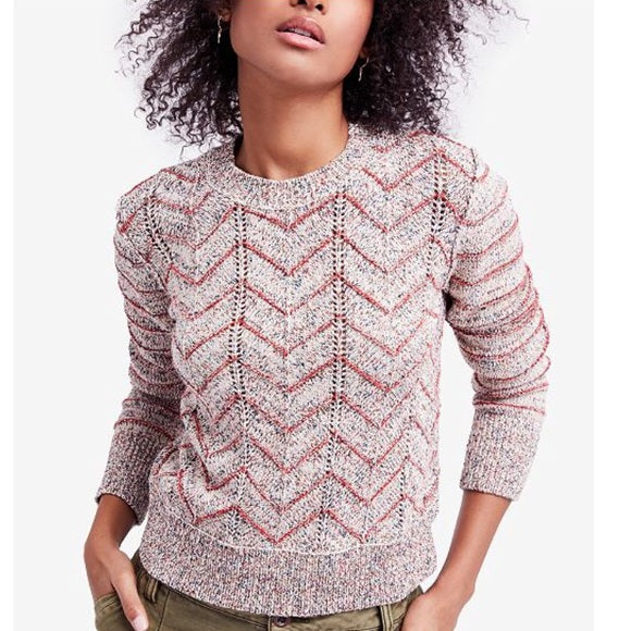 Free People Zig Zag Sweater, Size Medium