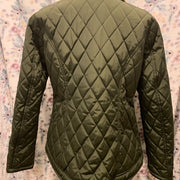 Michael Kors Olive Faux Fur Neck Jacket, Size Medium