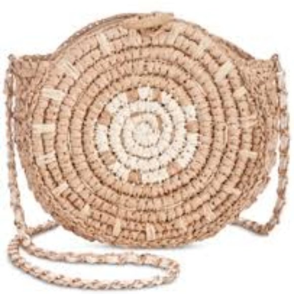 INC International Concepts Straw Circle Crossbody