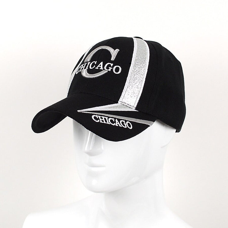 Parquet Chicago Black 3D Embroidered Baseball Cap, Hat