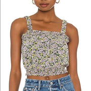 Sanctuary New Bloom Cropped Tank Top, Size Extra Large