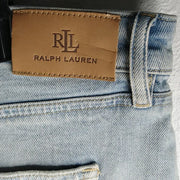 Lauren Ralph Lauren High Rise Frayed Hem Denim Shorts, Size 8