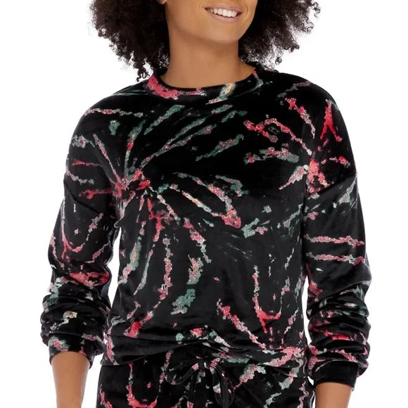 Love, Fire Trendy Plus Size Velour Drop-Shoulder Sweatshirt, Size 3X