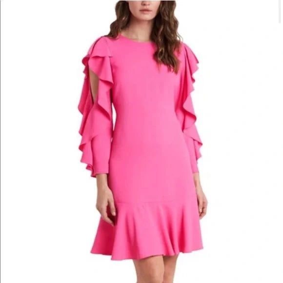 Vince Camuto Womens Ruffled Dress, Size 4
