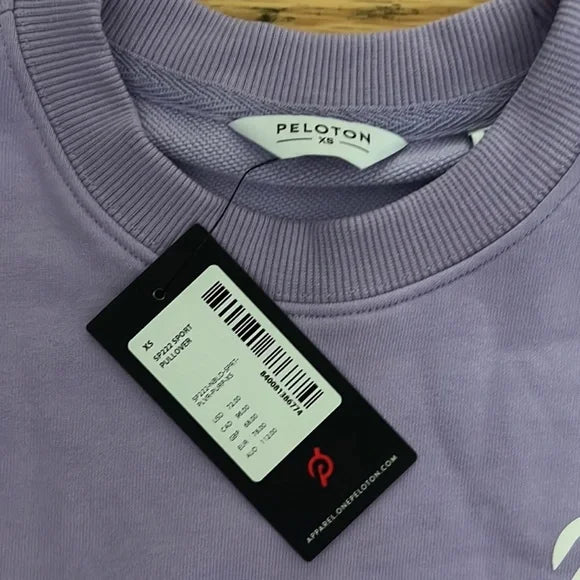 Peloton Purple Crew Neck Sweatshirt, Size Medium