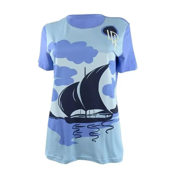 Lauren Ralph Lauren Graphic Cotton-Blend T-Shirt Blue Loch, Size XL