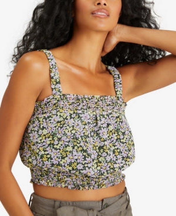Sanctuary New Bloom Cropped Tank Top, Size Extra Large