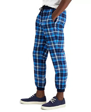 Sun + Stone Mens Donnie Regular-Fit Plaid Joggers in Blue-Size 2XL