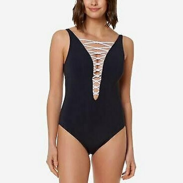 Bleu Rod Beattie Knotty But Nice Lace Down Mio Swimsuit