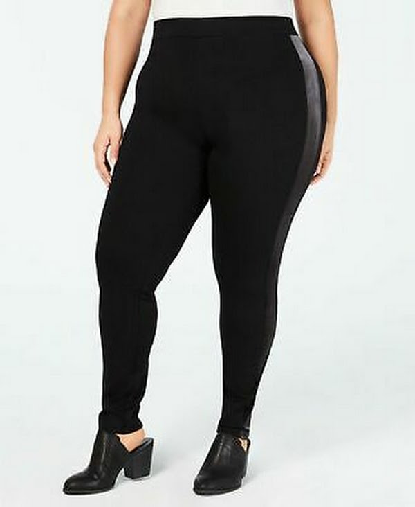 Style & Co. Womens Plus Mid Rise Comfort Waist Leggings