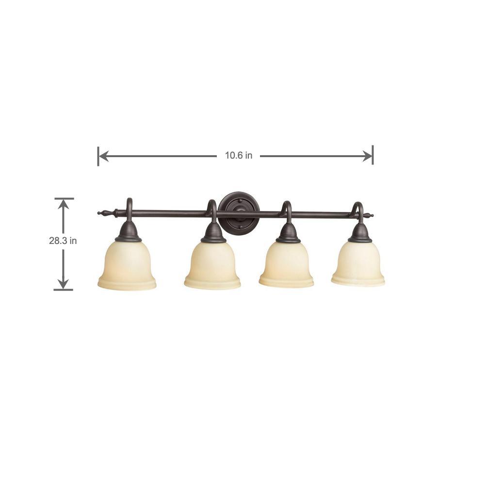 World Imports 8384-88 Montpelier Oil Rubbed Bronze 4-Light Bath Bar