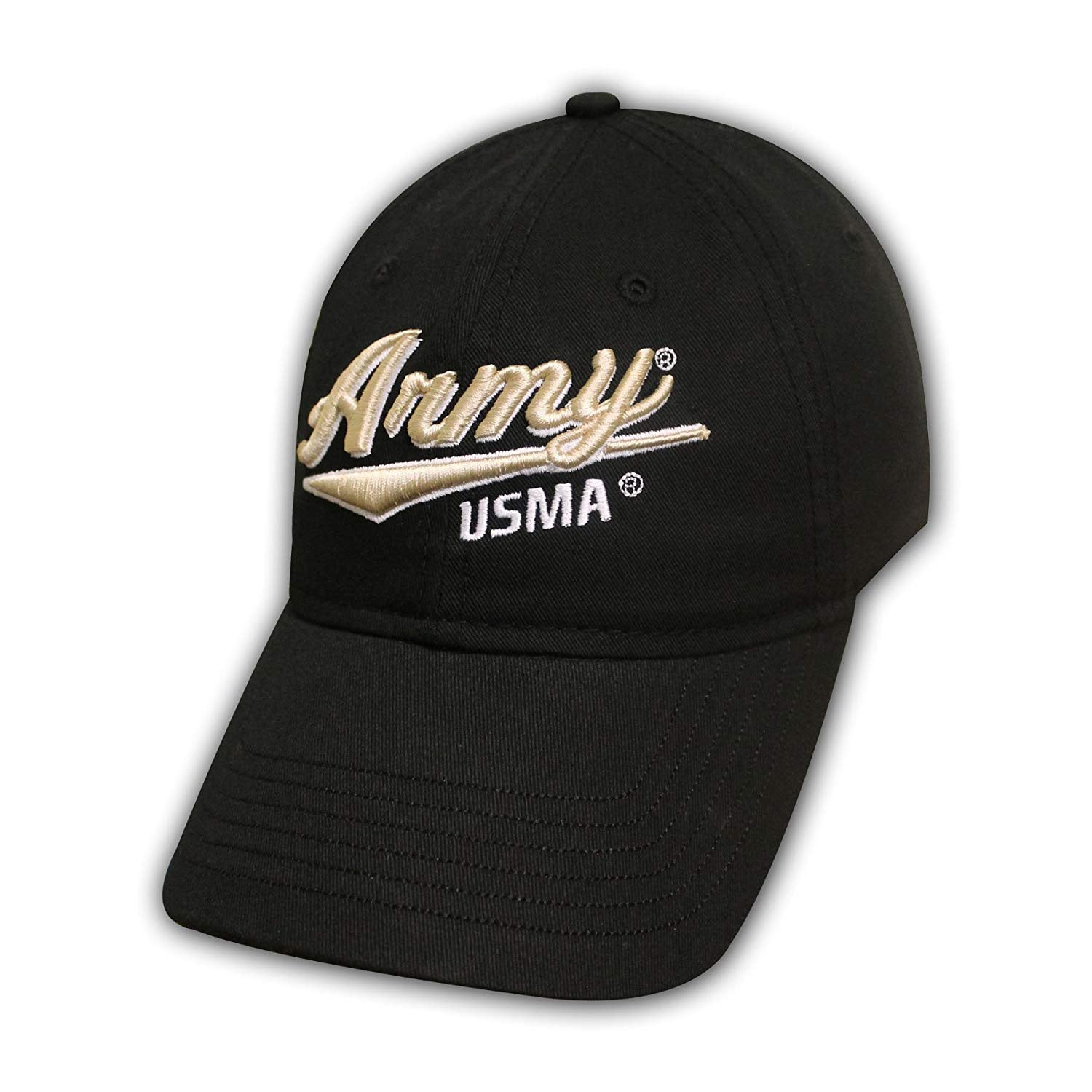 Ouray Sportswear NCAA US Military Academy Cadets Epic Washed Twill Cap, Black