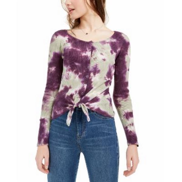 Ultra Flirt Juniors Tie-Dye Thermal Top