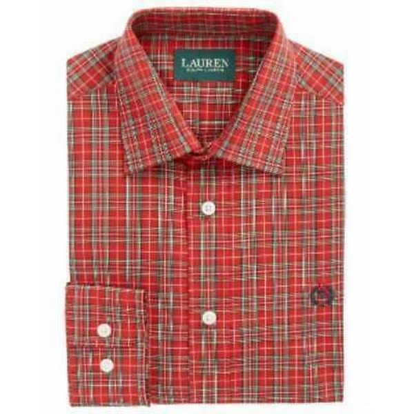 LAUREN Ralph Lauren Kids Plaid Dress Shirt