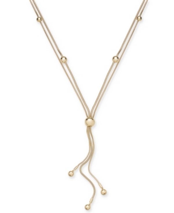 Alfani Beaded Double Strand Lariat Necklace, 24 + 2 Extender