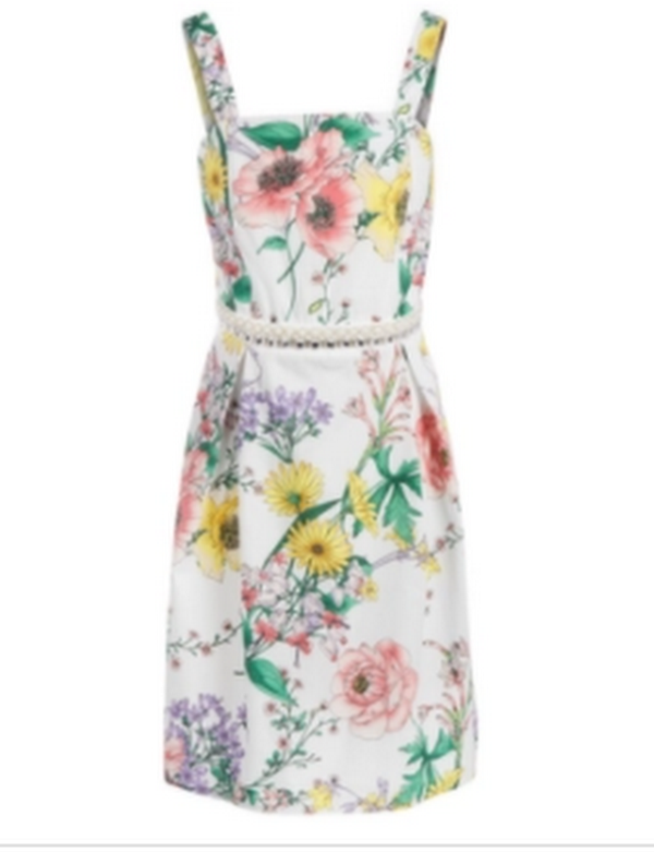 Monteau Big Girls Embellished Floral-Print Dress