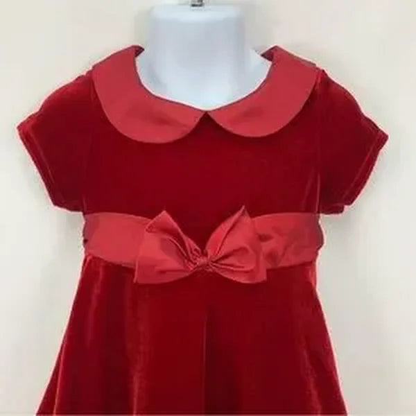 Good Lad of Philadelphia Girls Red Velvet Holiday Dress, Size 4