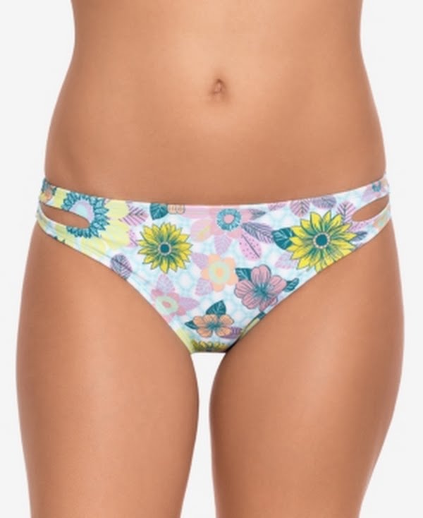 Salt + Cove Printed Cut-Out Hipster Bikini Swim Bottoms