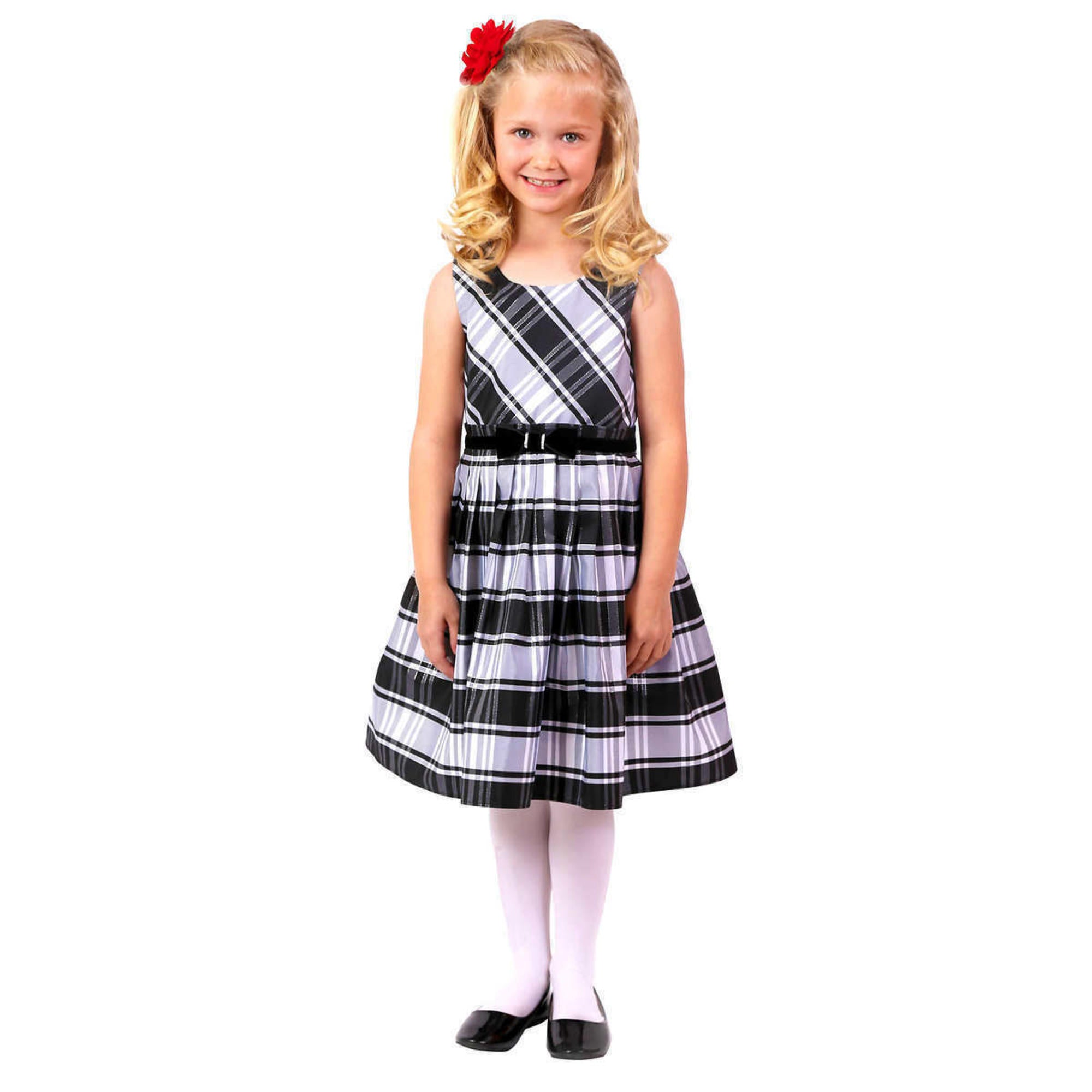 Jona Michelle Girls Plaid Dress With Jacket, Size 4T