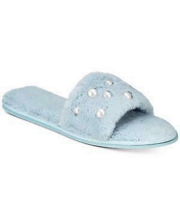 INC International Concepts Embellished Faux-Fur Slide Slippers