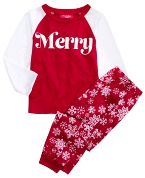 Family PJs Christmas Toddler Pajama Set Red 2T/3T