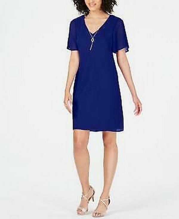 Thalia Sodi Necklace Shift Dress, Size Large