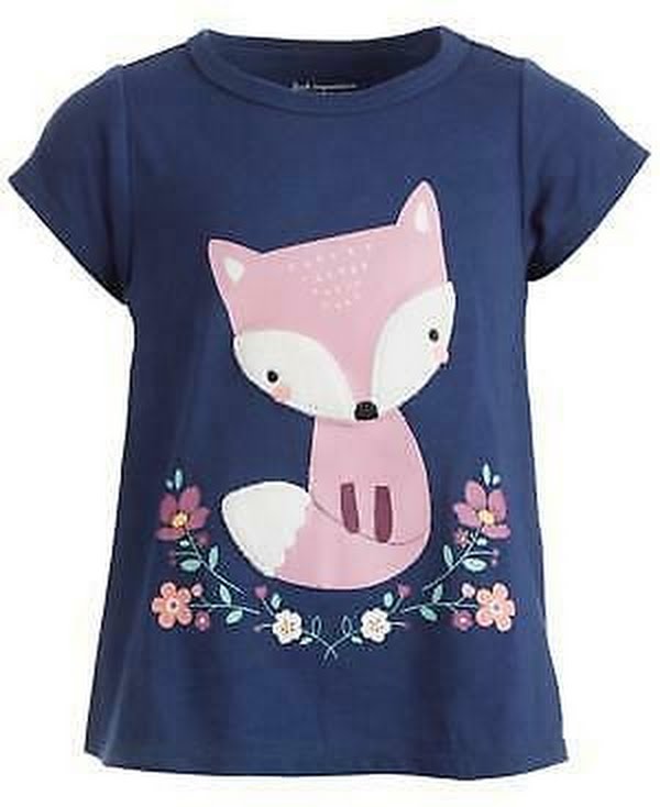 First Impressions Girls Print Cotton T-Shirt