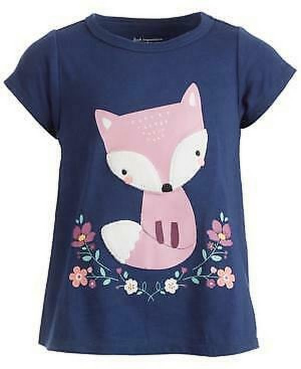 First Impressions Girls Print Cotton T-Shirt, Various Styles