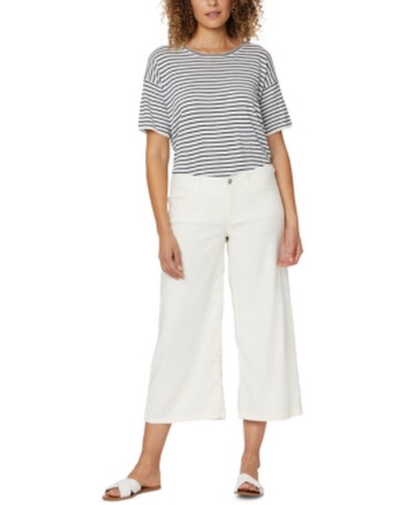 NYDJ Linen Blend Crop Wide Leg Pants