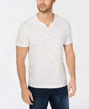 I.n.c. Mens Striped Split-Neck T-Shirt